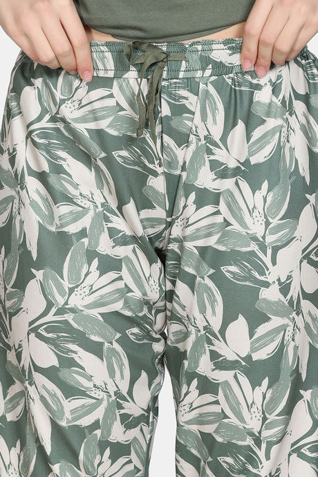 Zivame Olive Hours Knit Poly Pyjama Sets - Four Leaf Clover — image 7